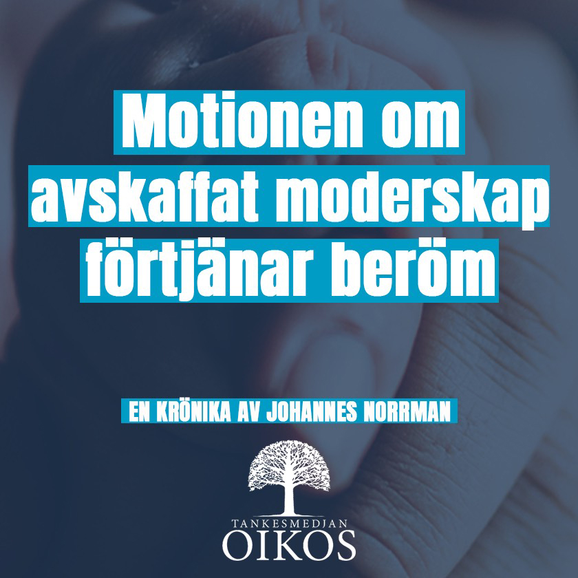 Motionen om avskaffat moderskap förtjänar beröm